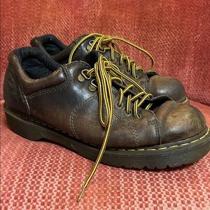 10 VINTAGE Dr Doc Martens Brown Leather Grizzly Chunky Men's Shoes 10940